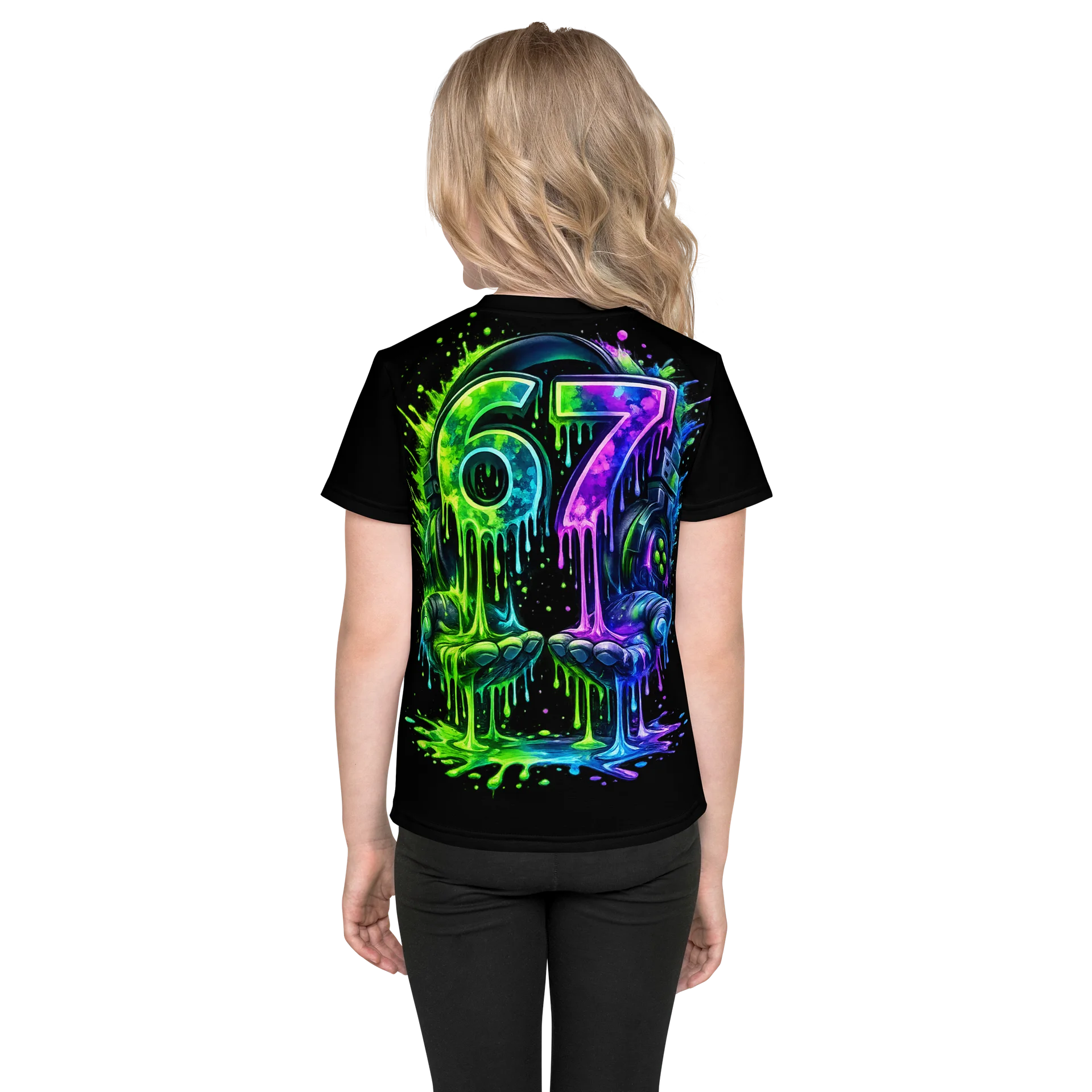 Neon Drip 67 Kids Tee product image (2)