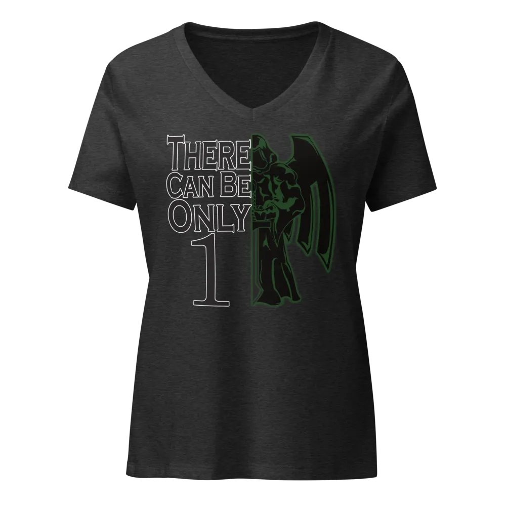 Highlander Roll1 Green Womens V-Neck Shirt product image (3)