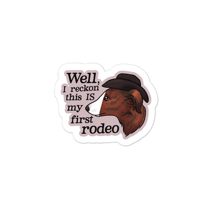 First Rodeo Puppy - Red Brindle - Sticker product image (1)