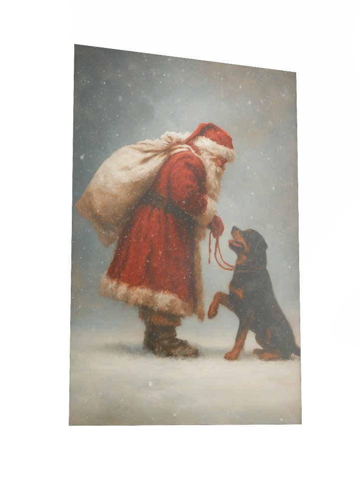 Santa Claus and a Rottweiler Poster product image (4)