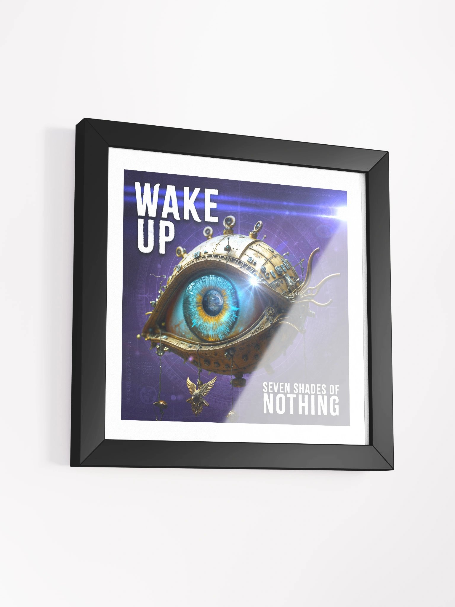 “Wake Up” framed single artwork – square matte wall print from Seven Shades of Nothing – High Quality Matte Poster product image (3)