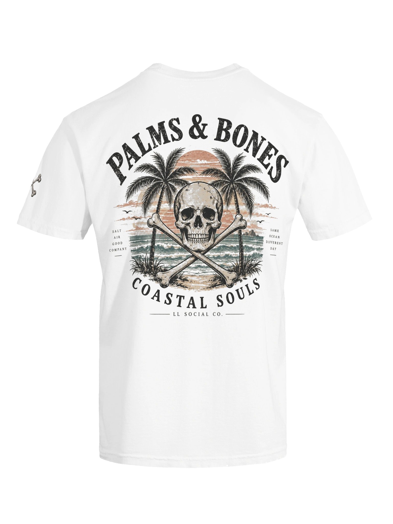 Palms & Bones Comfort Colors Tee — Coastal Skellie Edit product image (7)