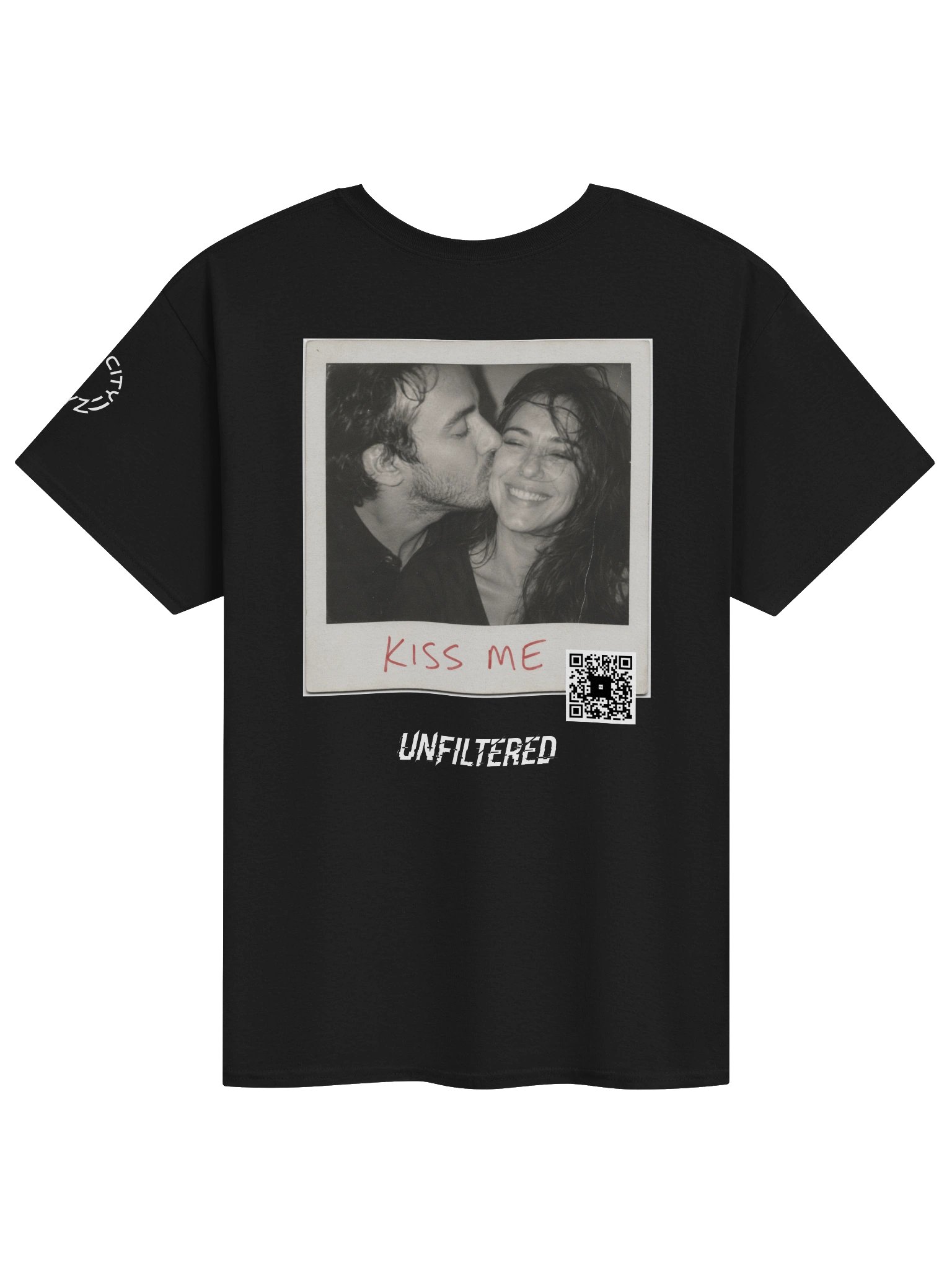 KISS ME Scan Tee - Soulful Global House × Afro-Latin Groove Art Shirt product image (1)