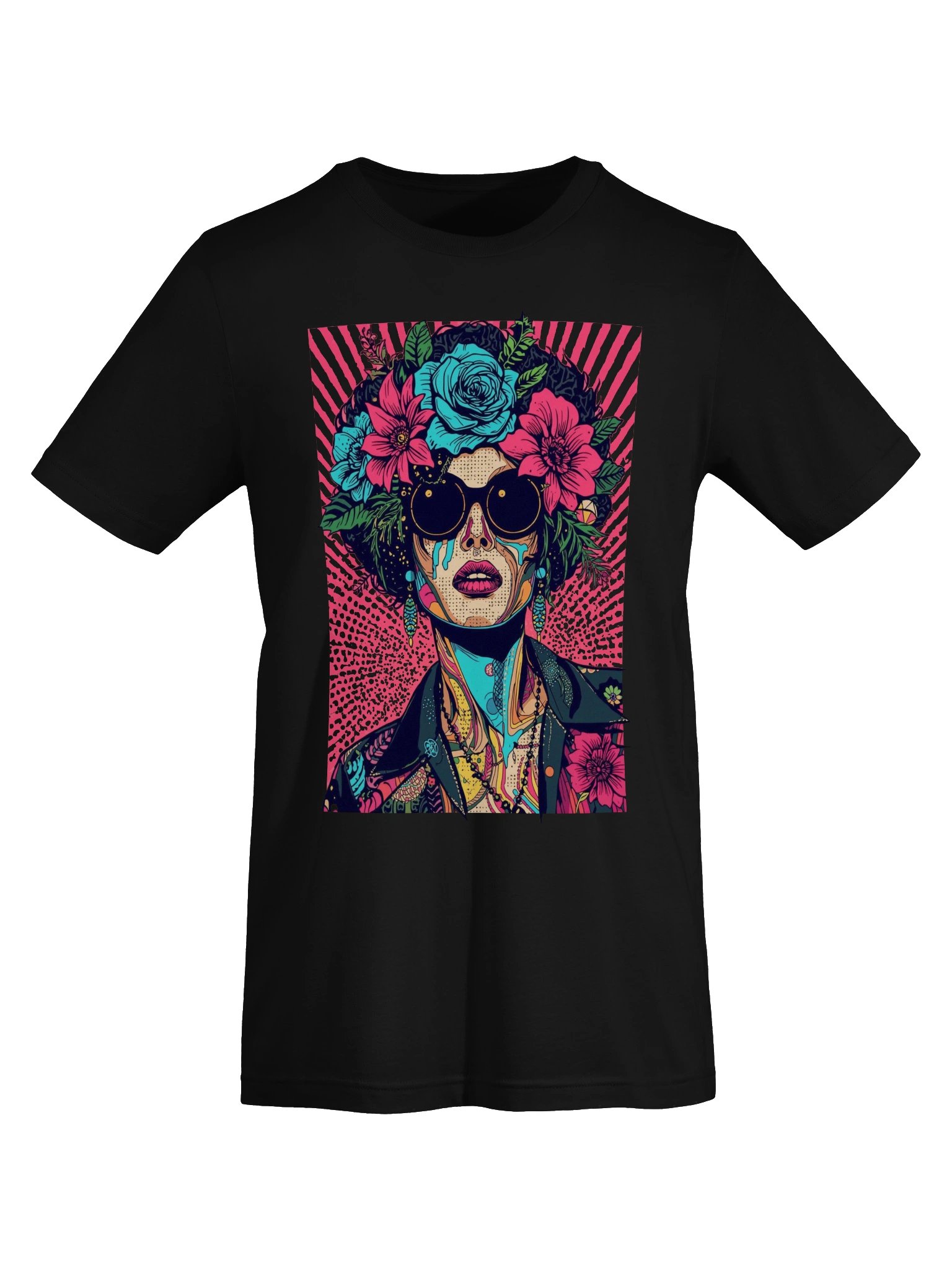 Neon Blossom Pop‑Art Supersoft Tee product image (4)