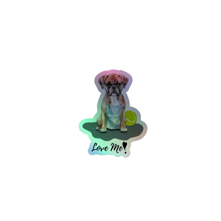 Apron Pup Holographic Sticker Sheet product image (1)