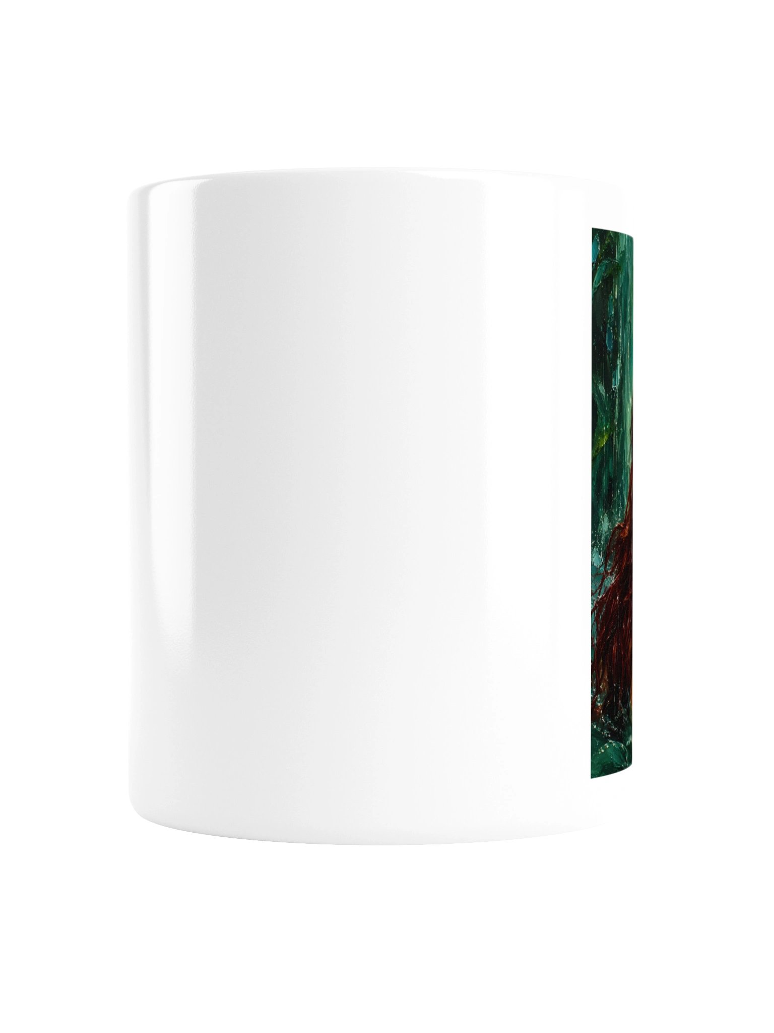 Dark Feminine Art Mug, Emerald Goddess Coffee Cup, Sensual Woman Art Mug, Teal Aesthetic Gift product image (3)
