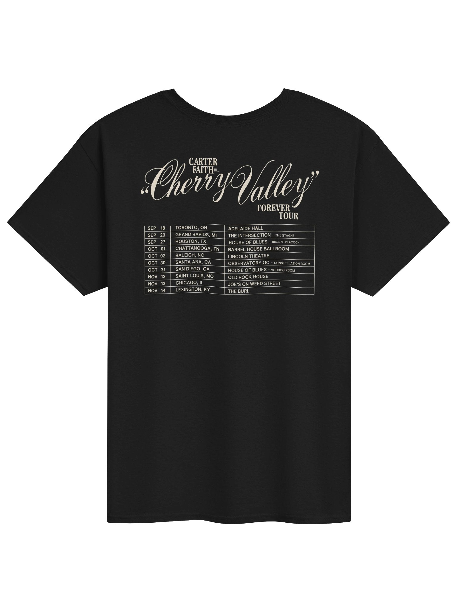 Carter Faith Cherry Valley Forever Tour 2026 T-Shirt product image (20)