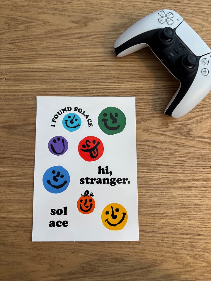 finding solace sticker sheet product image (1)