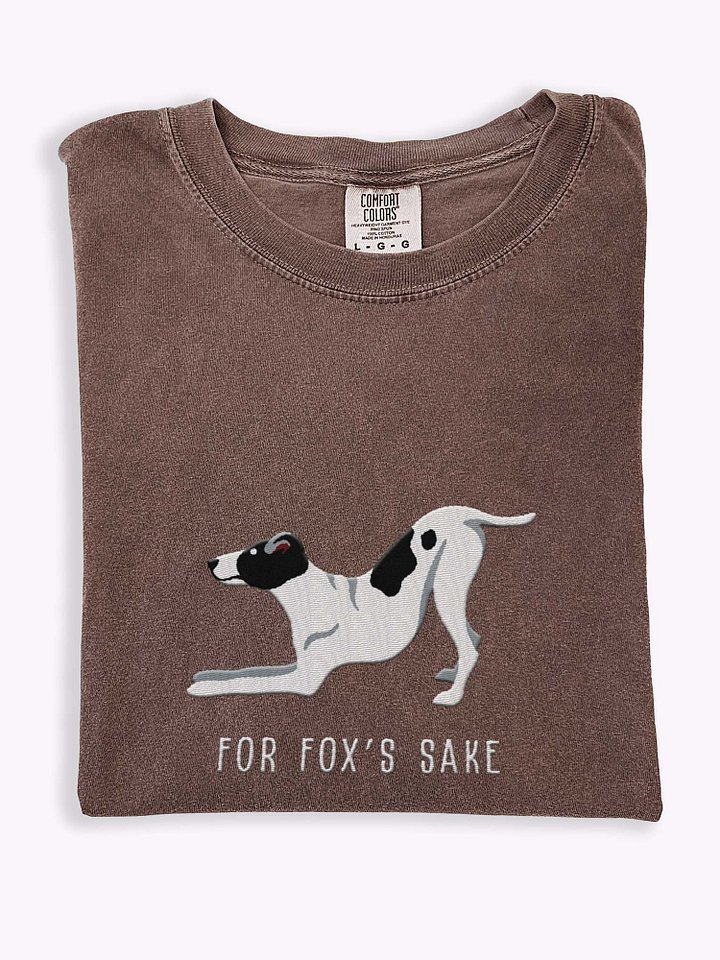 For Fox's Sake T-Shirt(Embroidered) of a Smooth Fox Terrier(Black & White) product image (1)