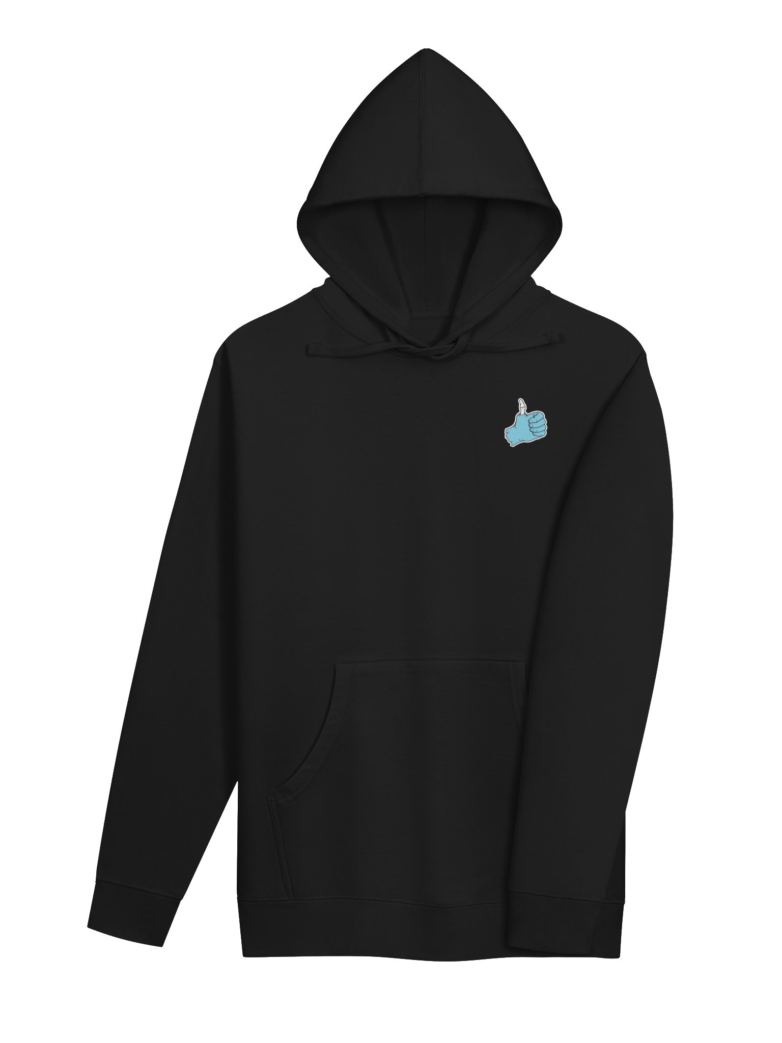 Blue Thumbs-Up Bass Thumb Hoodie product image (10)