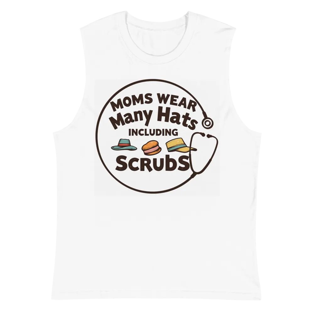 Moms Wear Many Hats Muscle Tank product image (2)