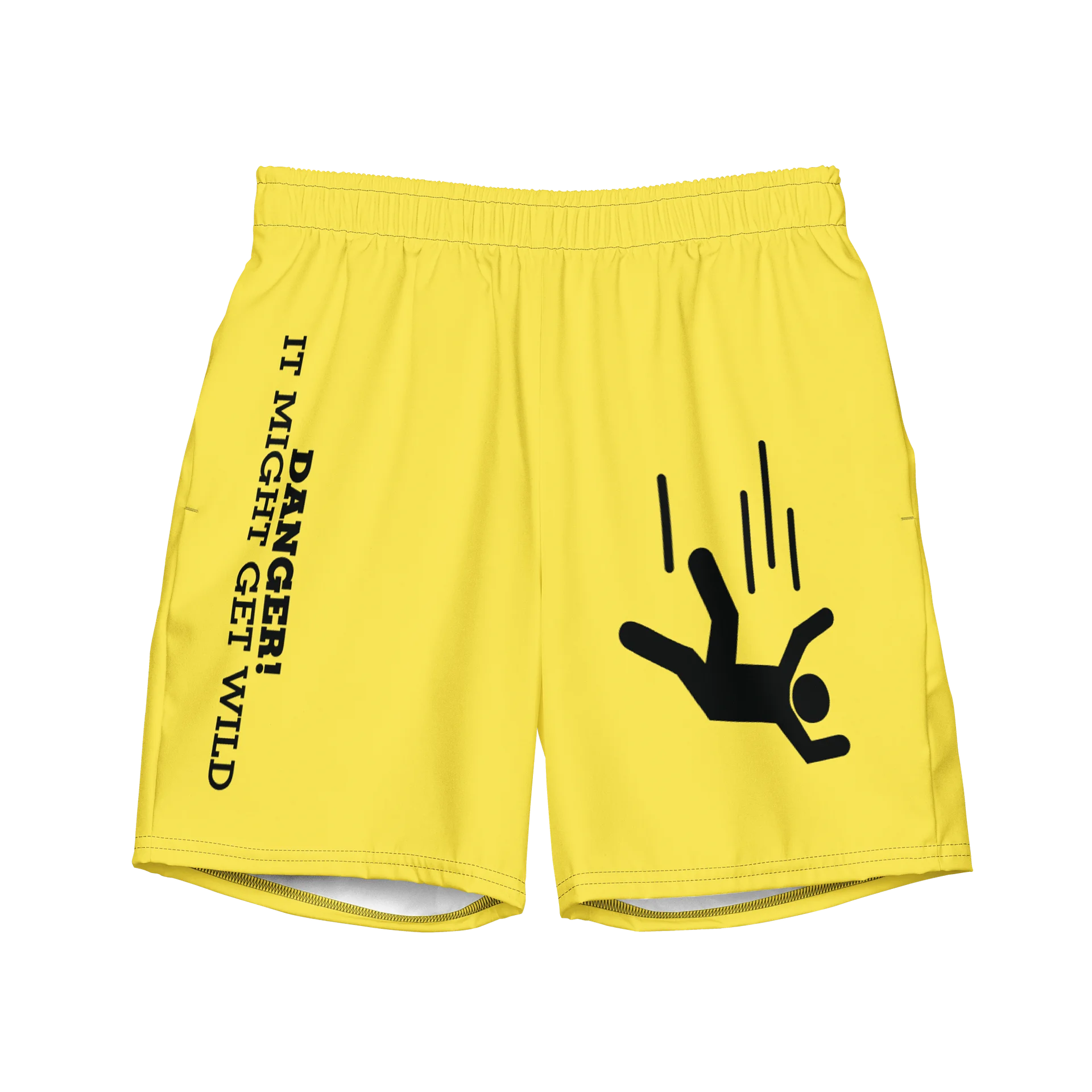 DANGER! - Yellow/Black Swim Trunks product image (1)