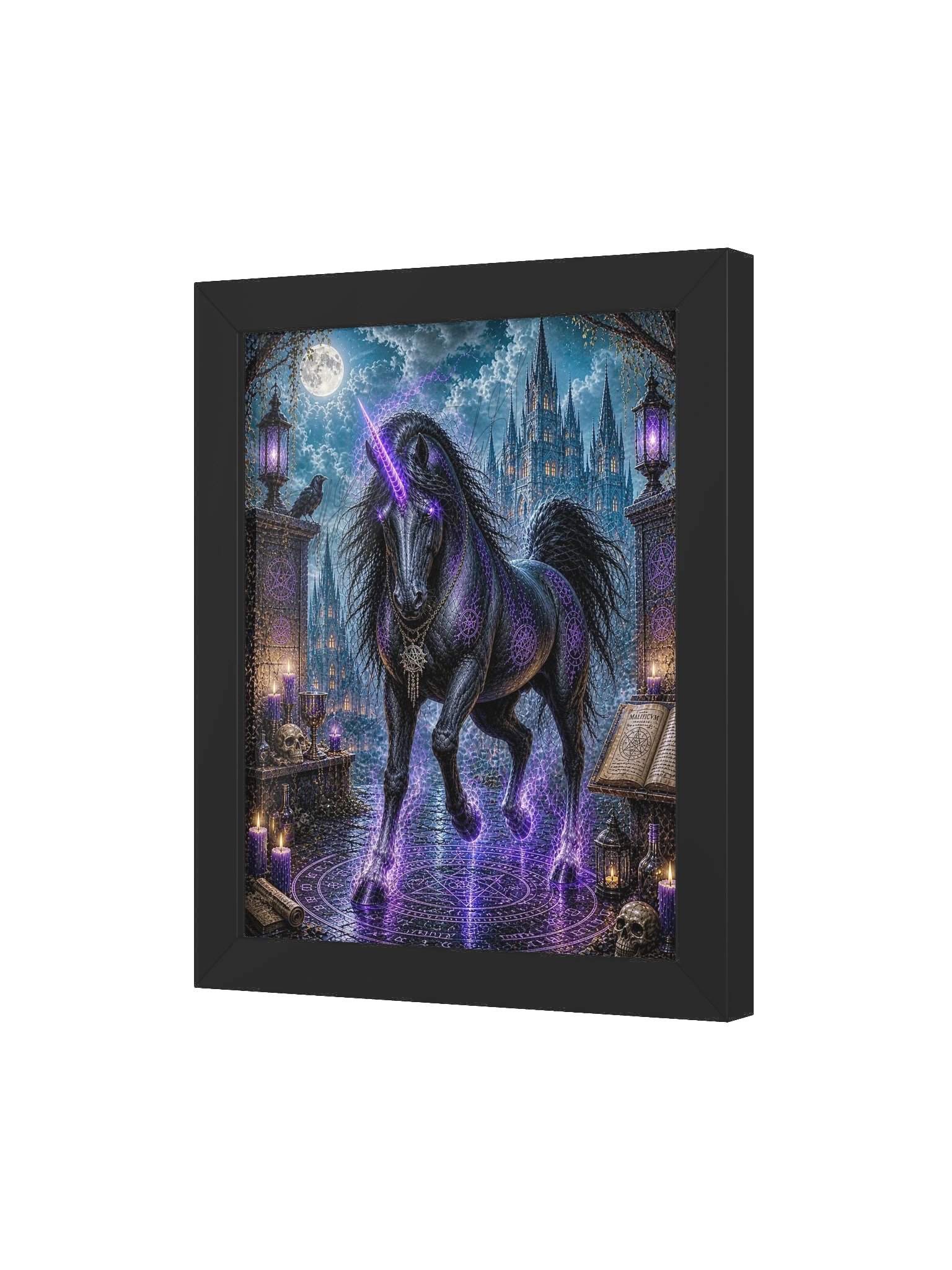 Dark Gothic Unicorn Framed Poster product image (43)