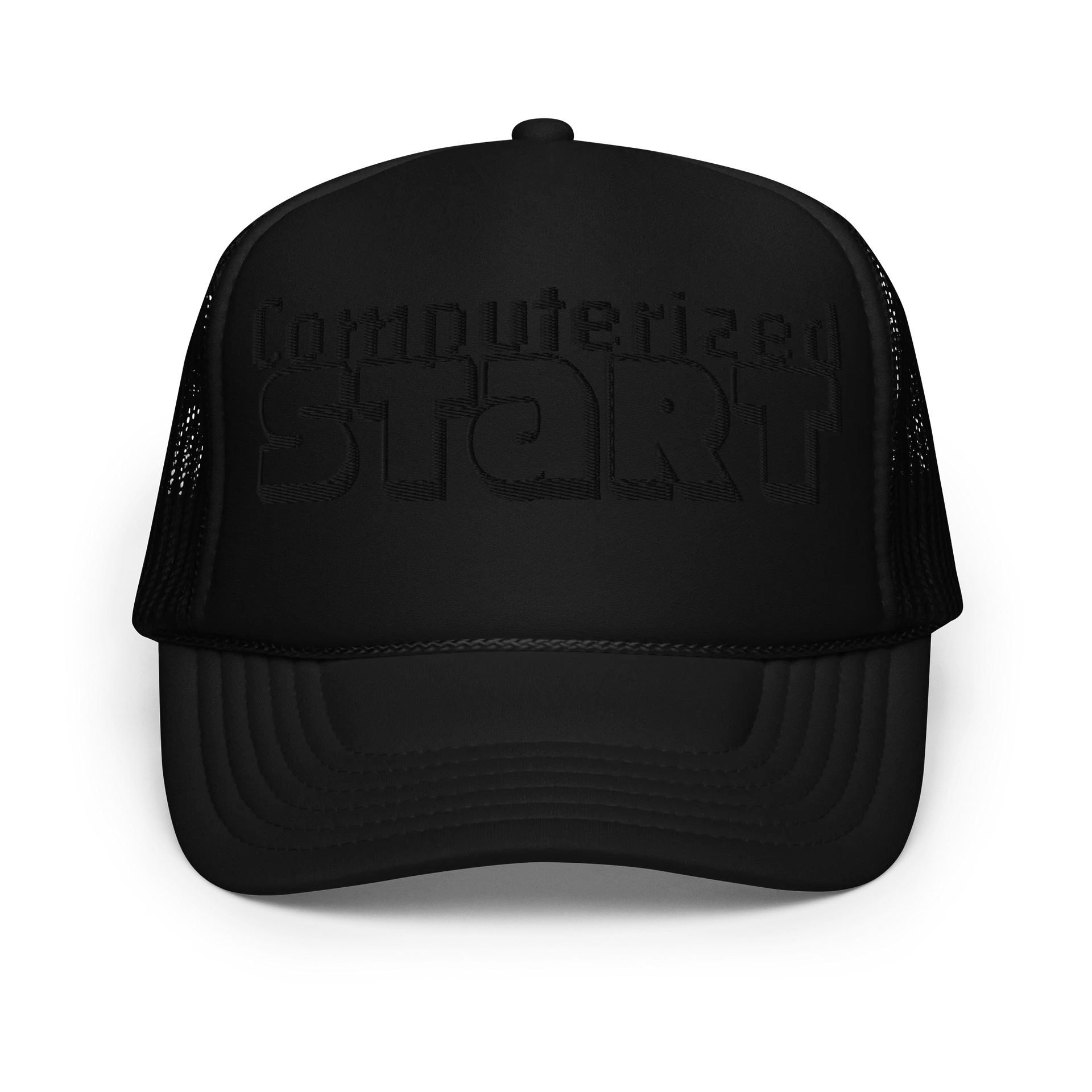 Computerized Start™ Black Monochrome Embroidered Trucker Hat product image (1)