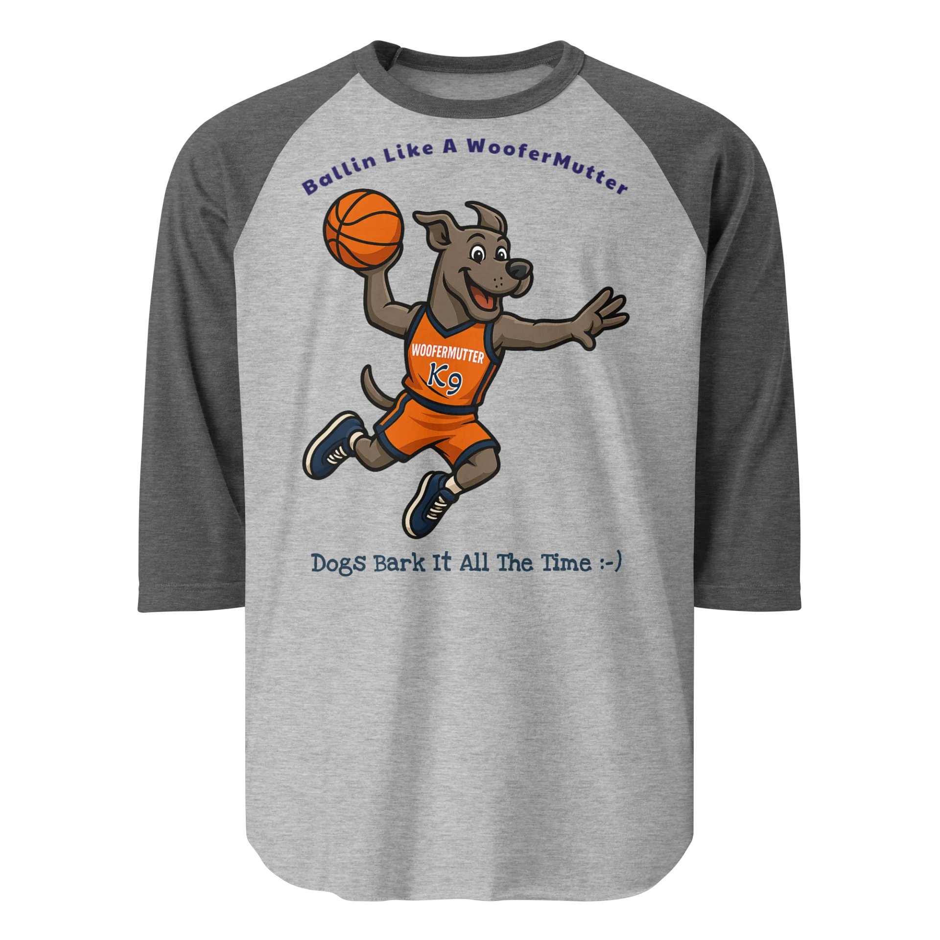 Great Dane Unisex 3/4 Sleeve Raglan Shirt product image (4)