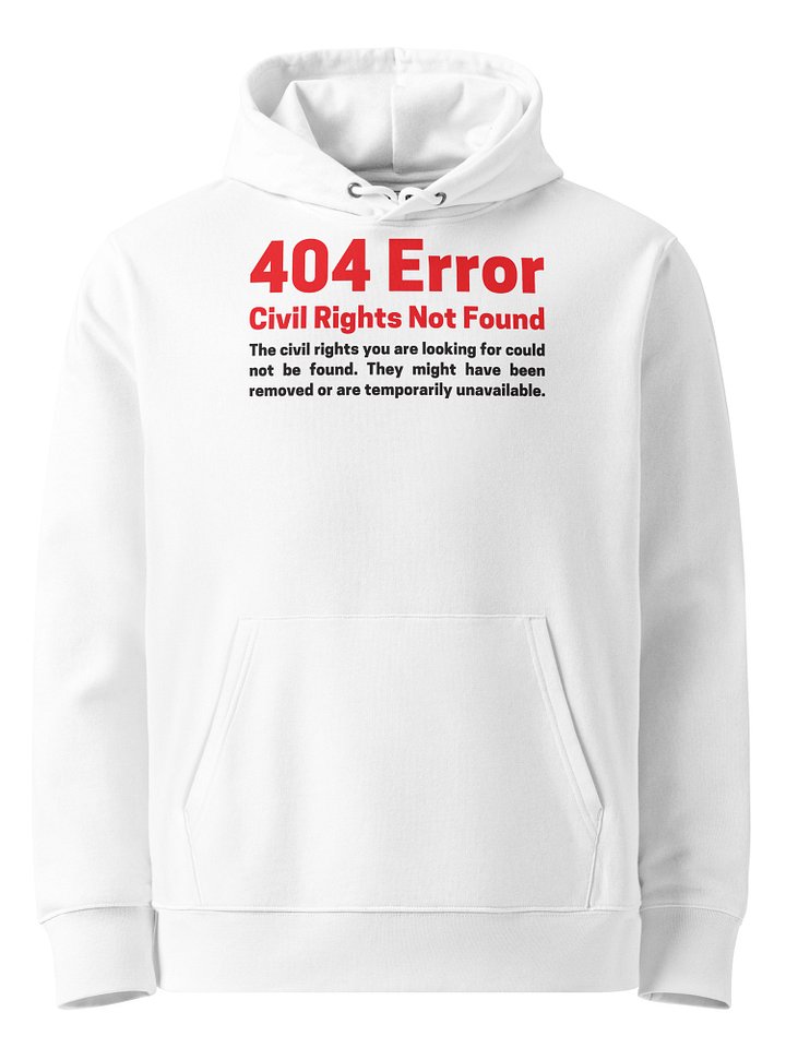 Civil Rights Not Found Unisex Organic Cotton Hoodie product image (1)