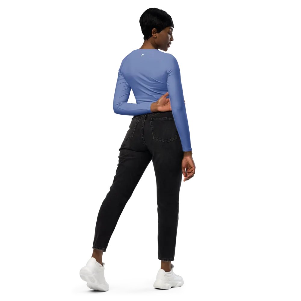 Wild Blue Recycled Long Sleeve Crop Top product image (5)