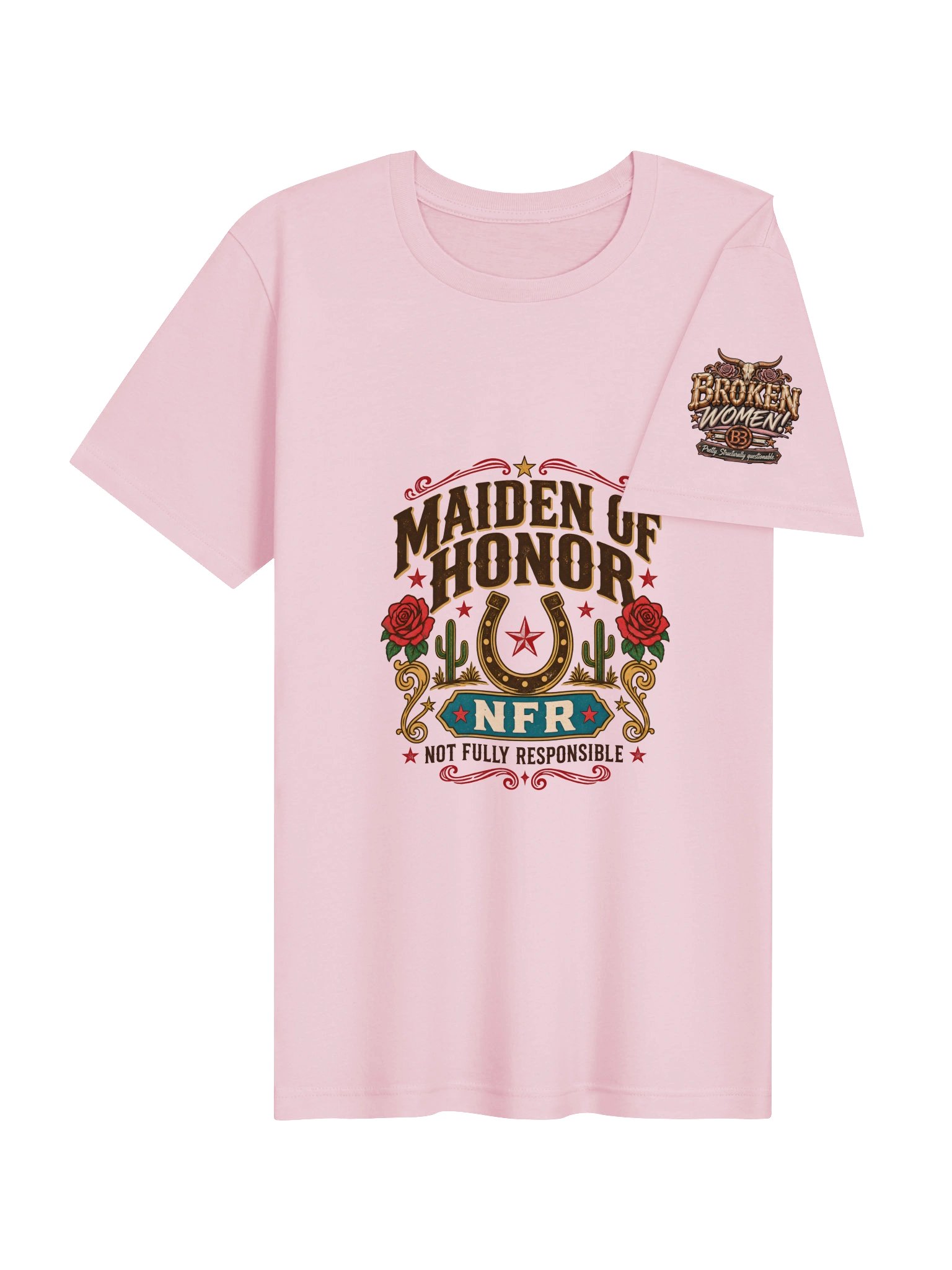Western Bachelorette Party Shirt — Maiden of Honor NFR Not Fully Responsible | Broken Marriage™ product image (5)