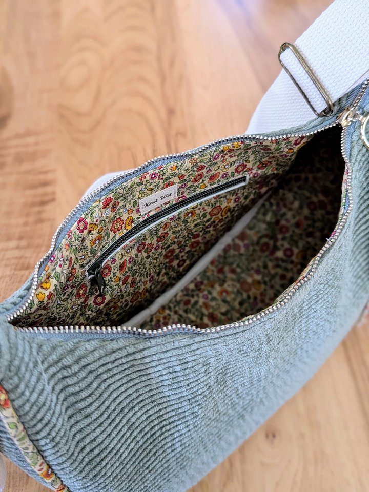 Corduroy Floral Crescent Bag product image (2)