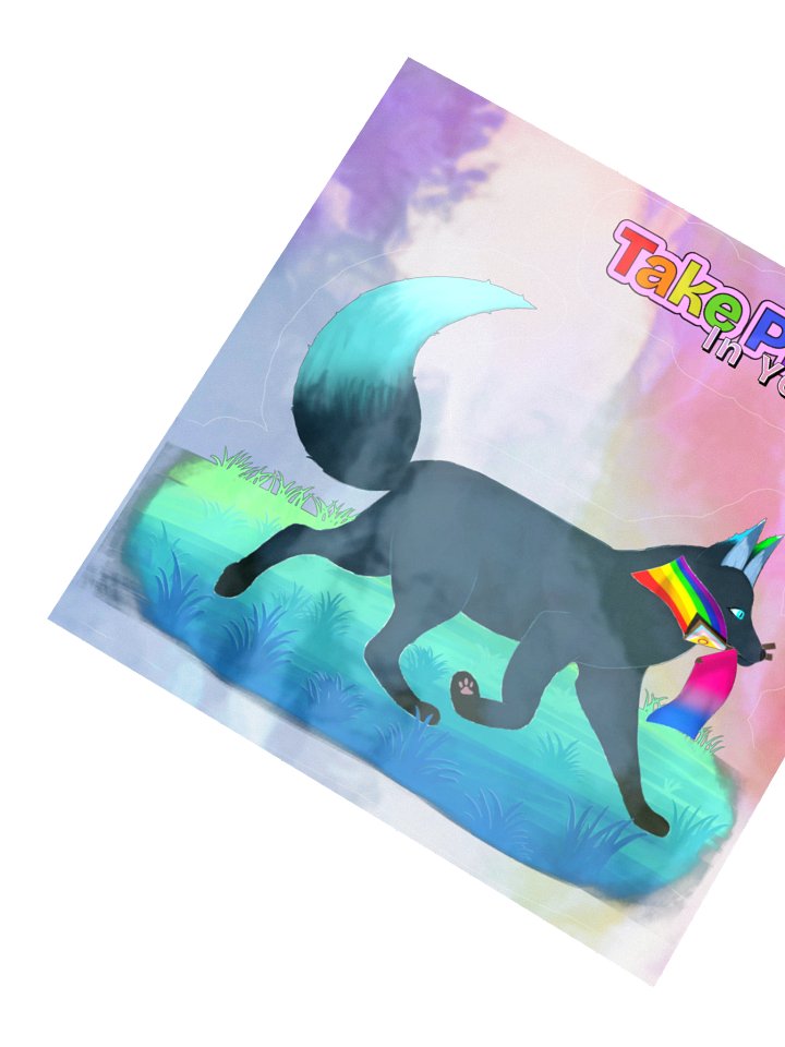 Both Flags - Take Pride In Yourself 2pc. HoloSticker product image (4)
