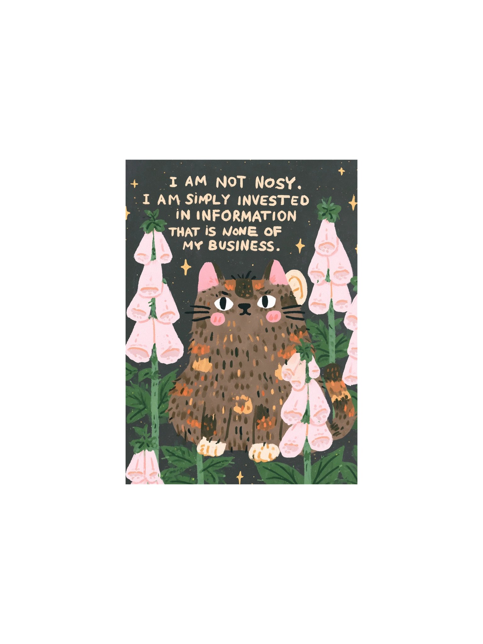 Nosy Cat Floral Quote Poster product image (7)
