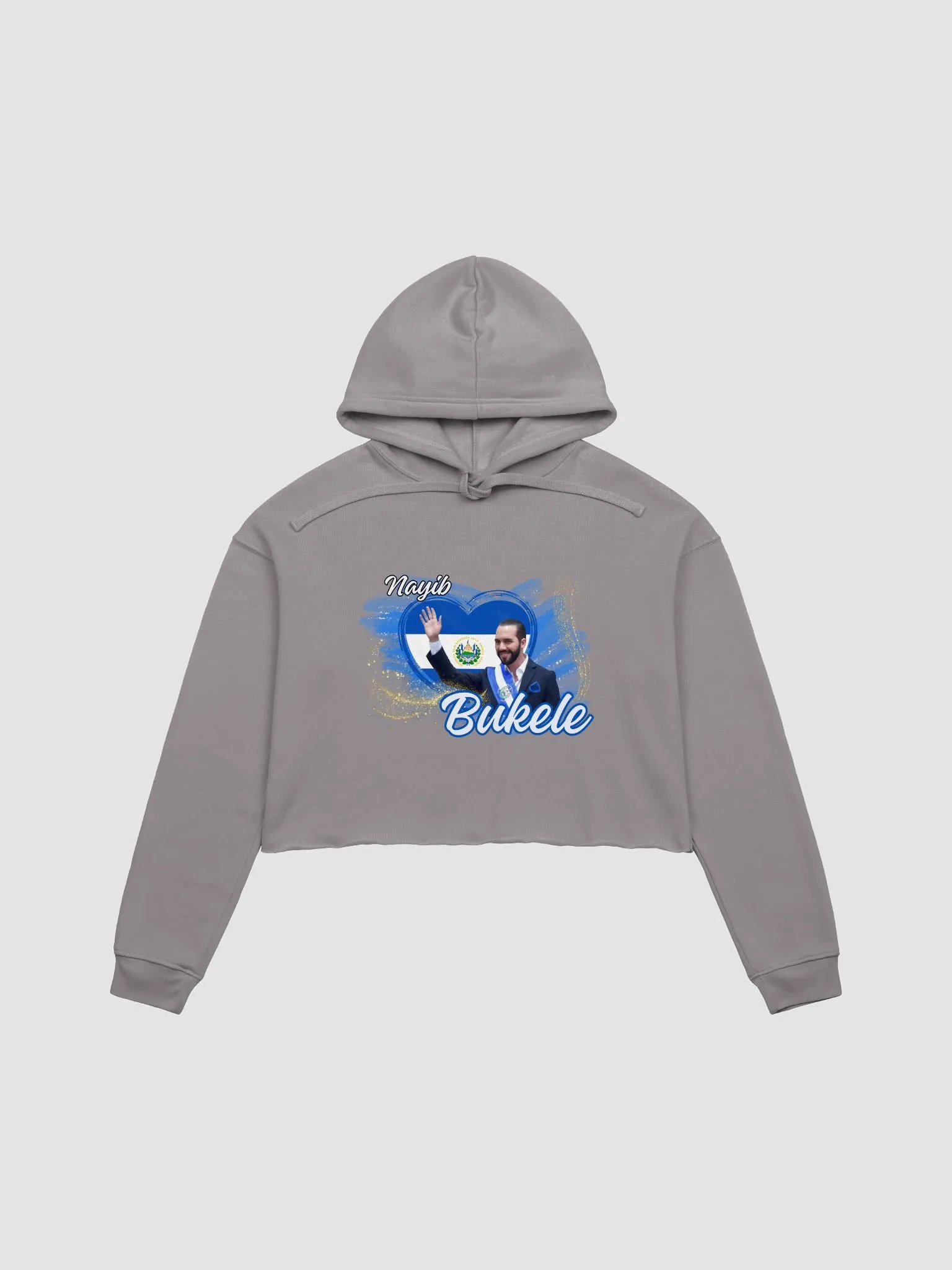 Salvadoran President Nayib Bukele Wave Crop Hoodie product image (1)