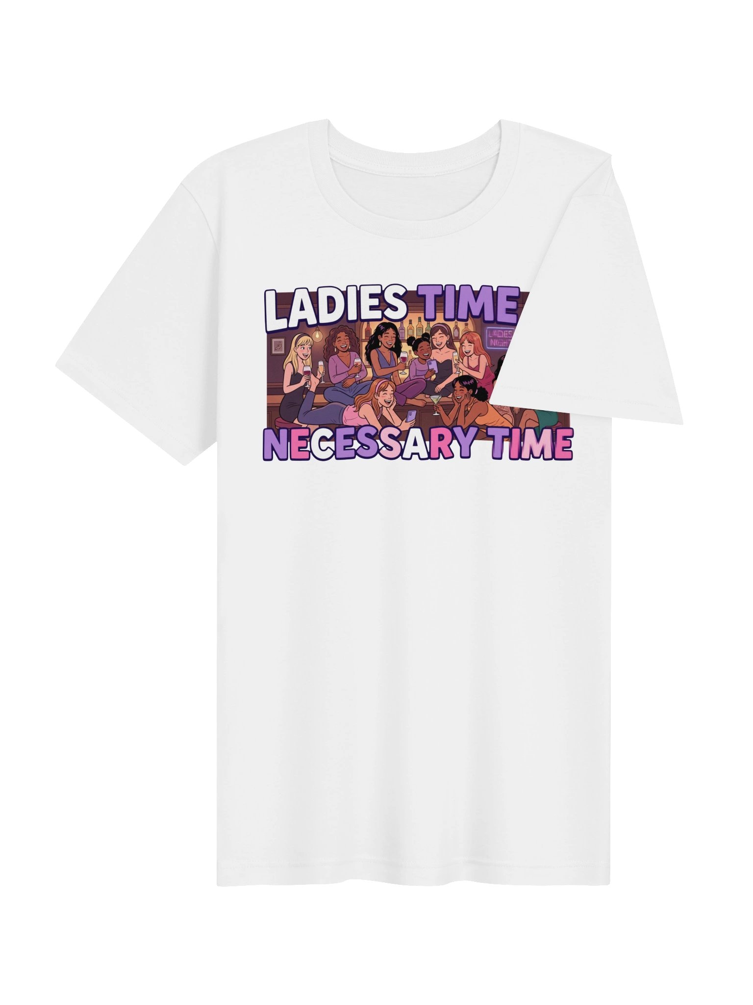 Girl Time is necessary time - Cocktails Statement Tee product image (4)