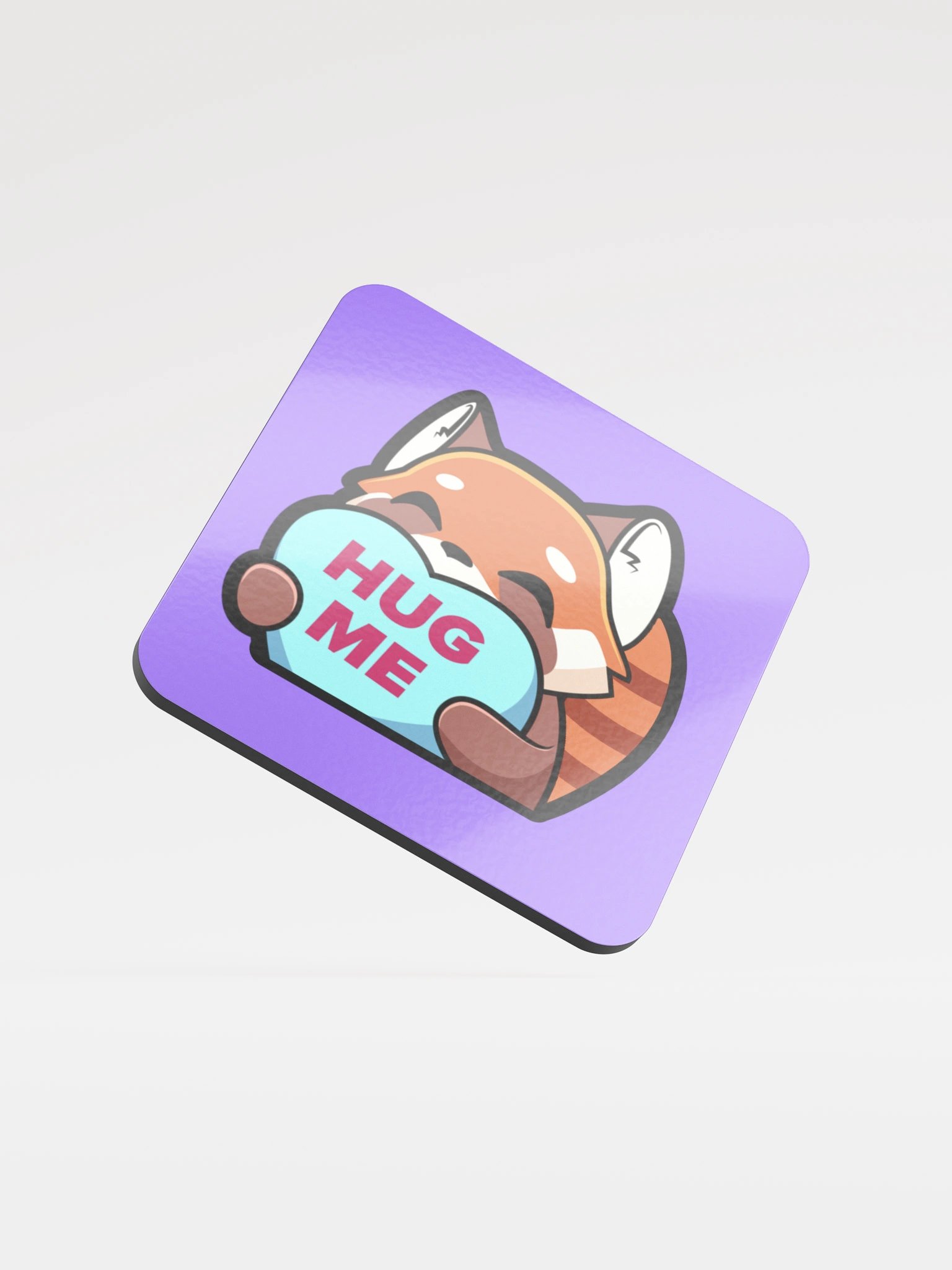 Love Hearts - Hug Me - Glossed Cork Coaster product image (1)