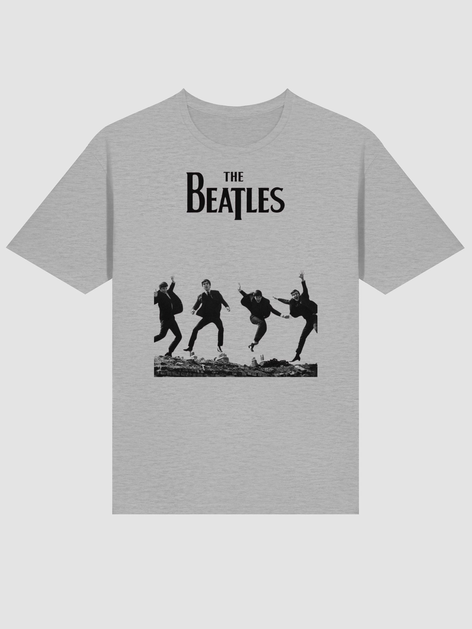 The Beatles T-Shirt | Classic Black & White Jump Photo Graphic Tee | Vintage Rock Band Shirt product image (2)