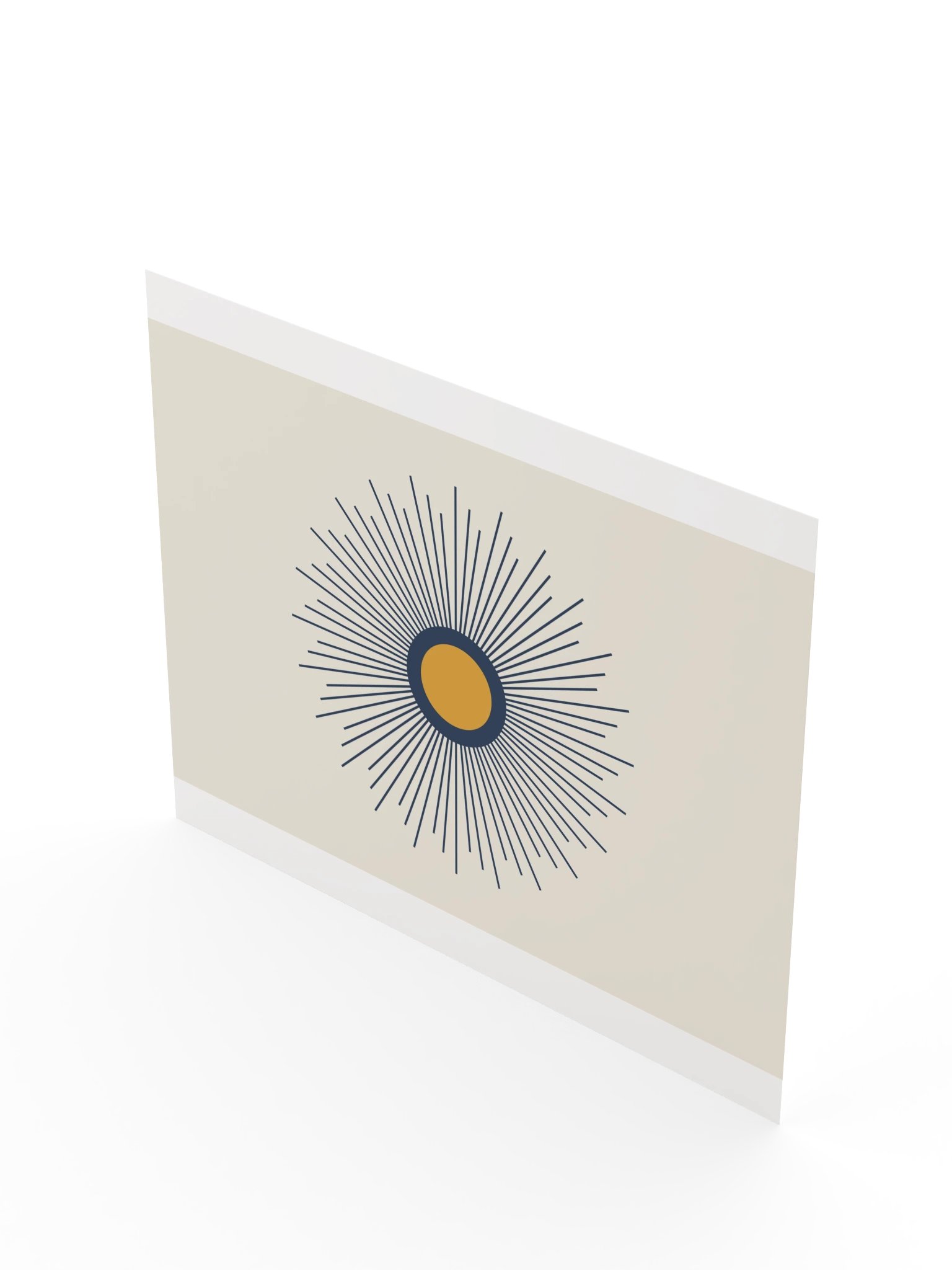 Navy Sunburst Print | Mid Century Bathroom Wall Art product image (10)