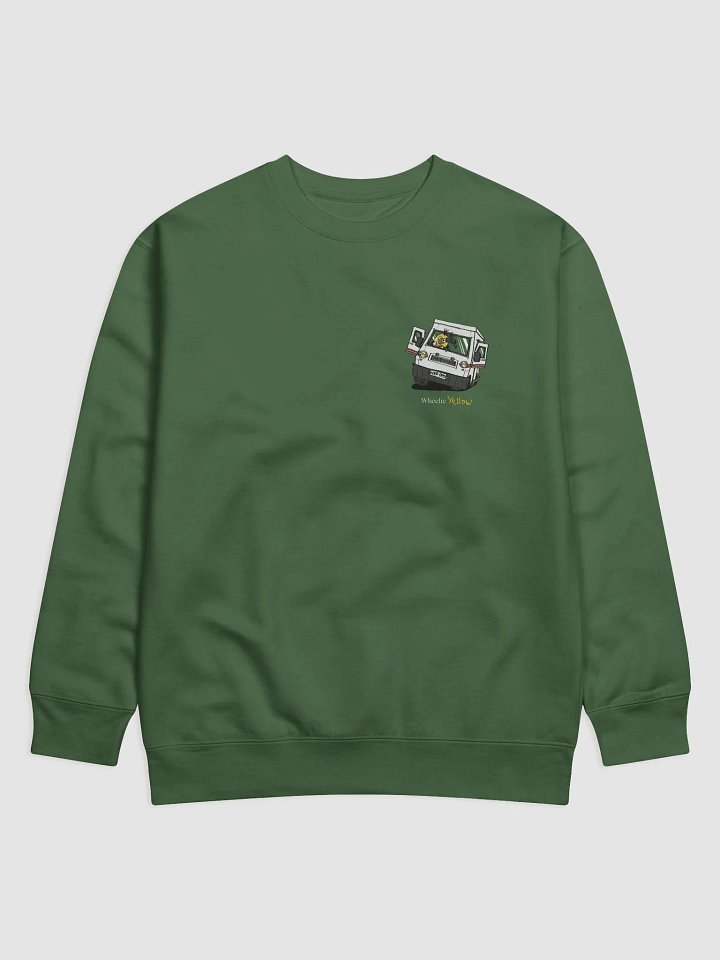 Wheelie Yellow driving sweatshirt small print! product image (1)