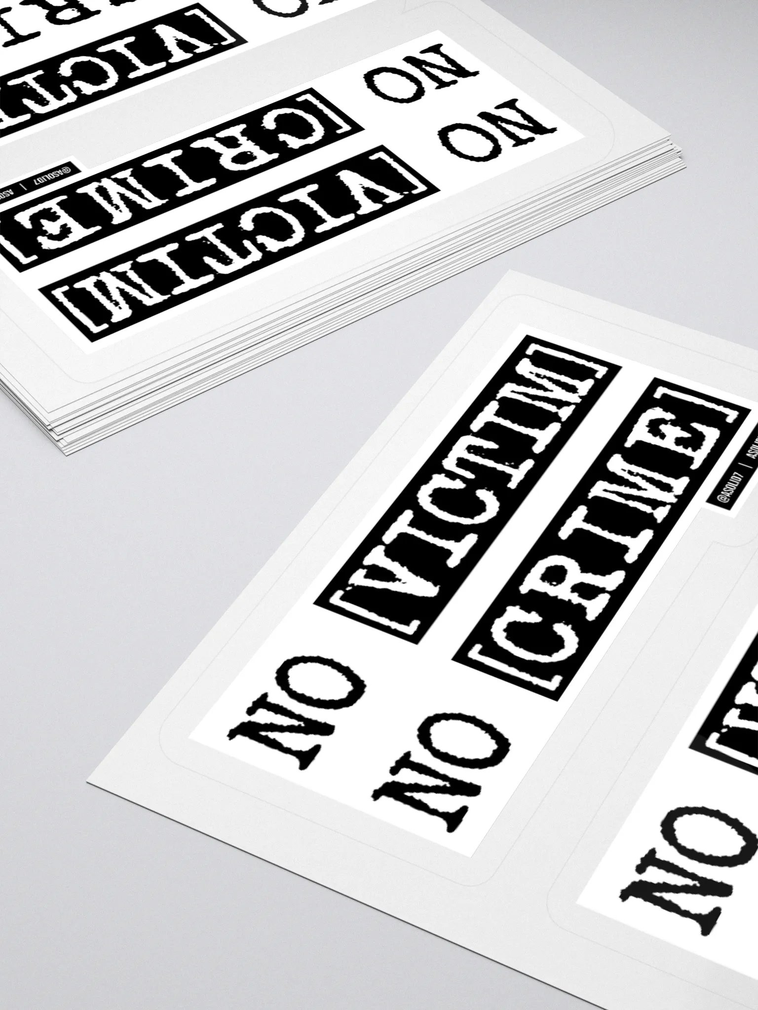 No Victim No Crime Stylized Stacked Stickers product image (13)