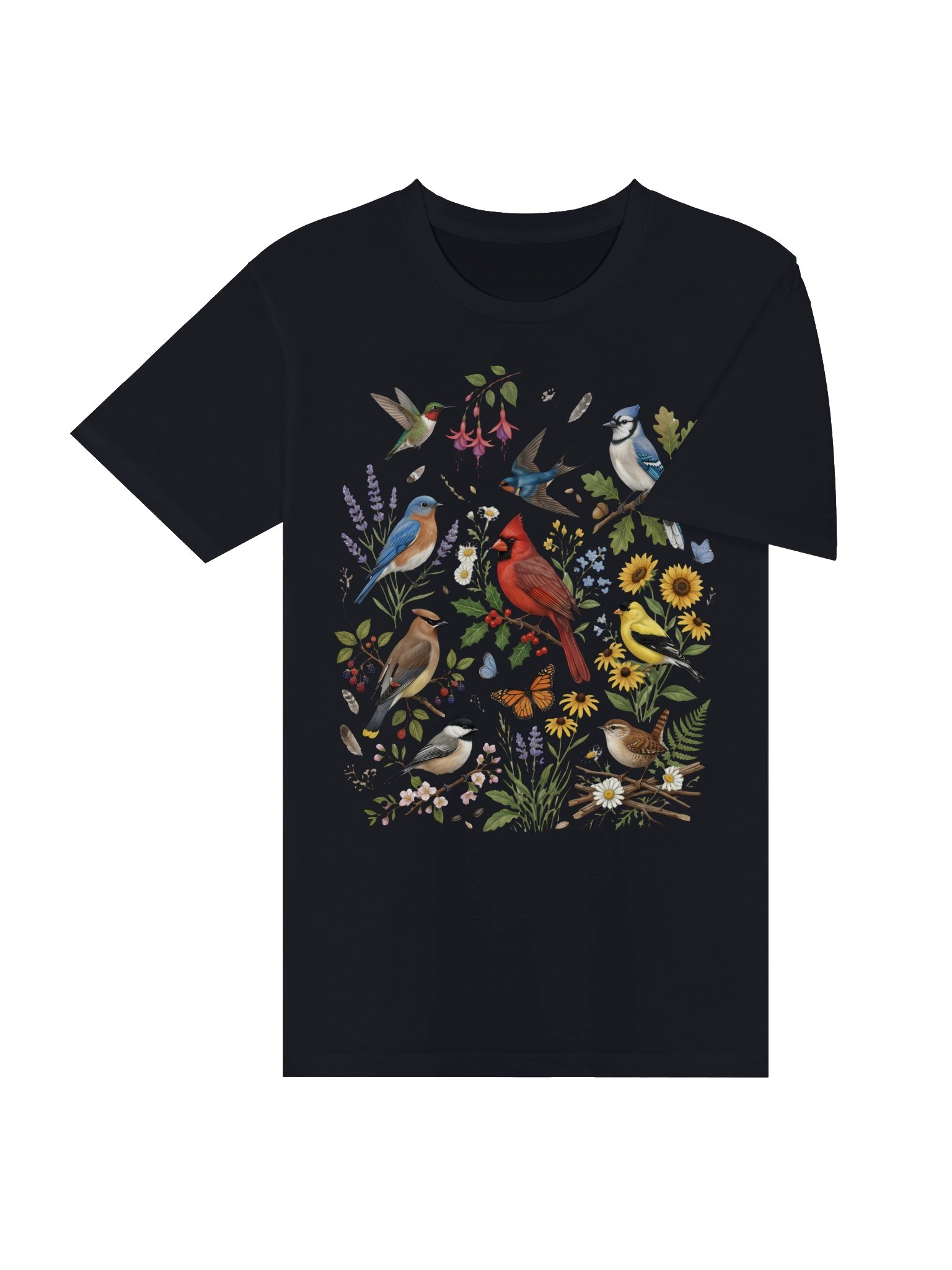 Botanical Avian Symphony T-Shirt product image (19)