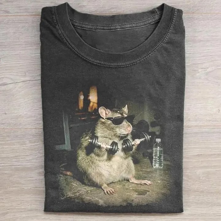 Heavyweight "Gym Rat" Vintage Wash T-Shirt product image (7)