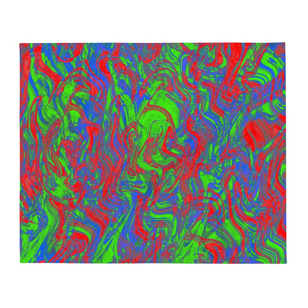 Techno Pattern Throw Blanket | Rave Pattern Throw Blanket product image (2)