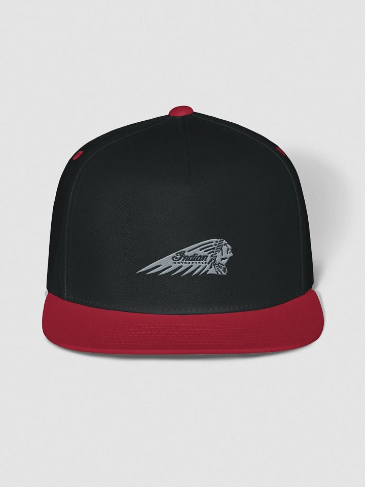 Retro Motorcycle Cotton Twill Flat Bill Cap product image (1)