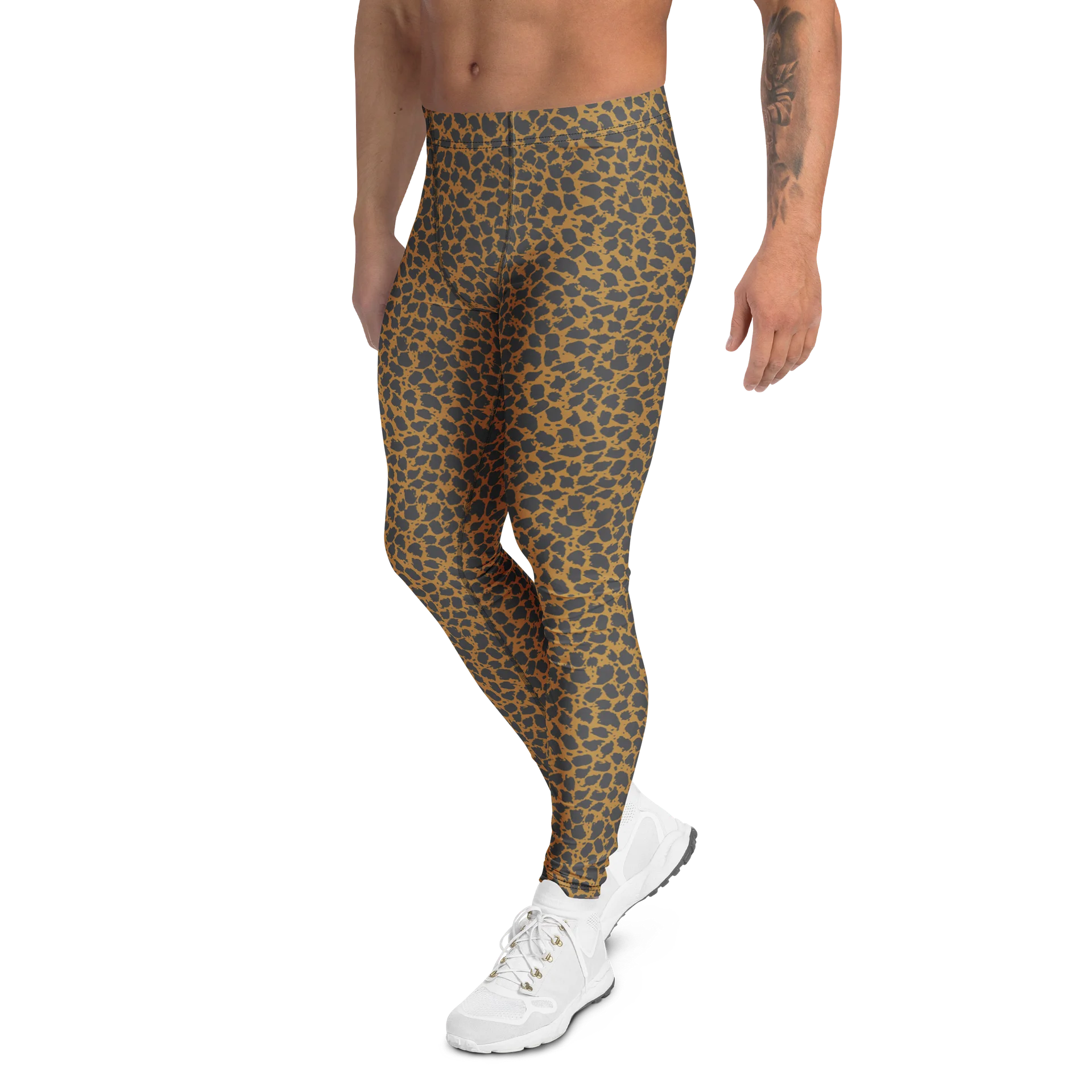 Retro Leopard Print Men's Leggings for Active Wear product image (4)