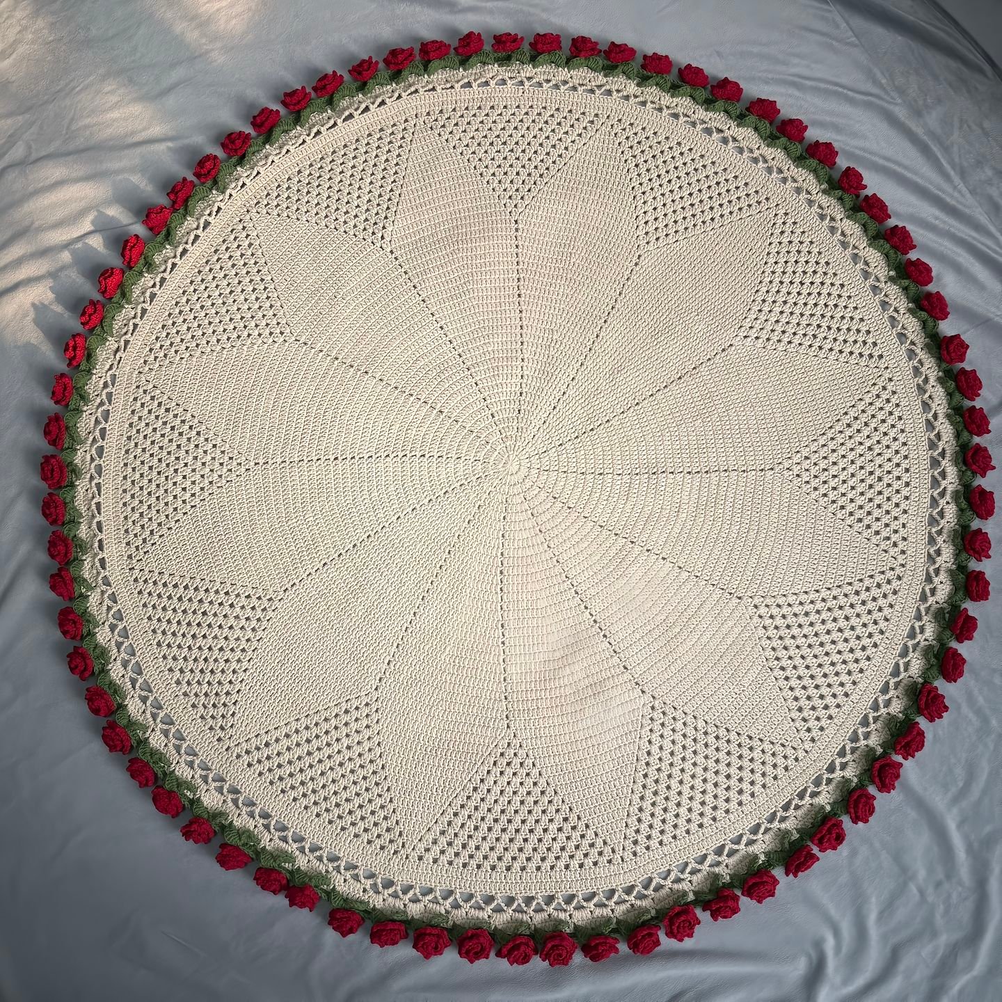 Crochet Rose Flower Blanket Pattern PDF 🌹 product image (3)