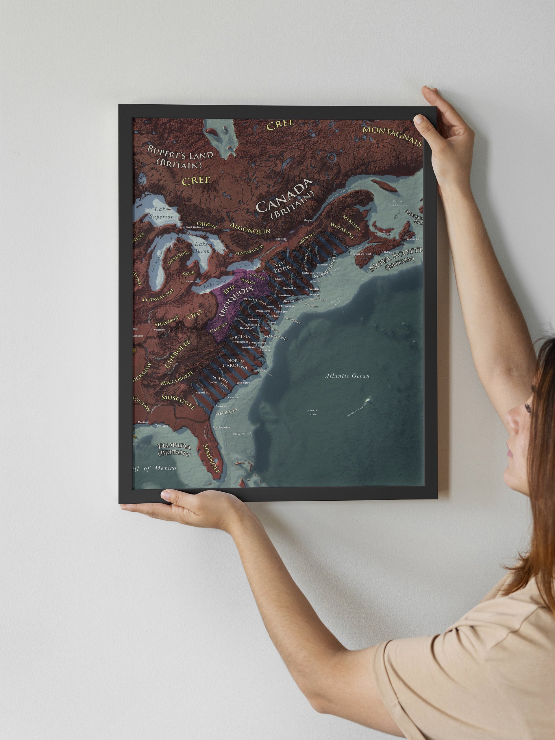 The American Revolution - 1776 - Framed Map product image (2)