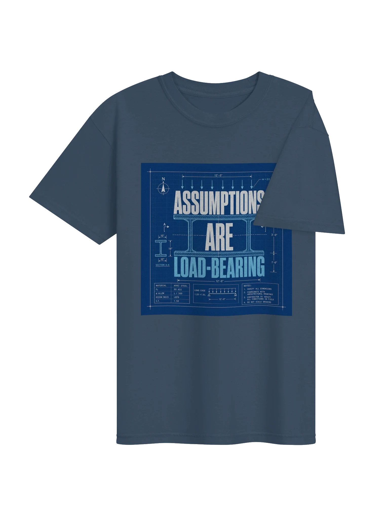 Assumptions Are Load-Bearing Tee — view 12