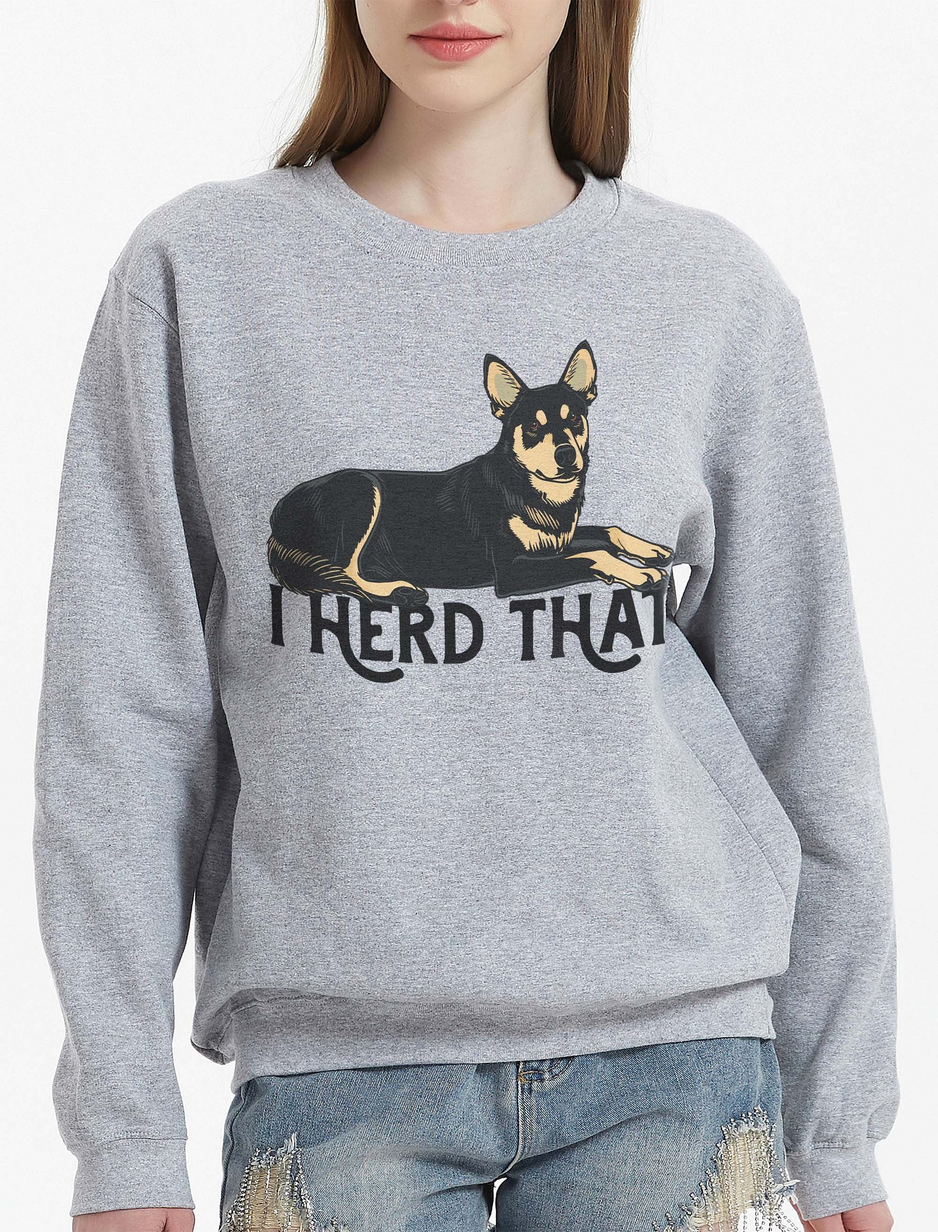 I Herd That Sweatshirt | Funny Australian Kelpie (Black) Shirt for Herding Dog Owners product image (2)