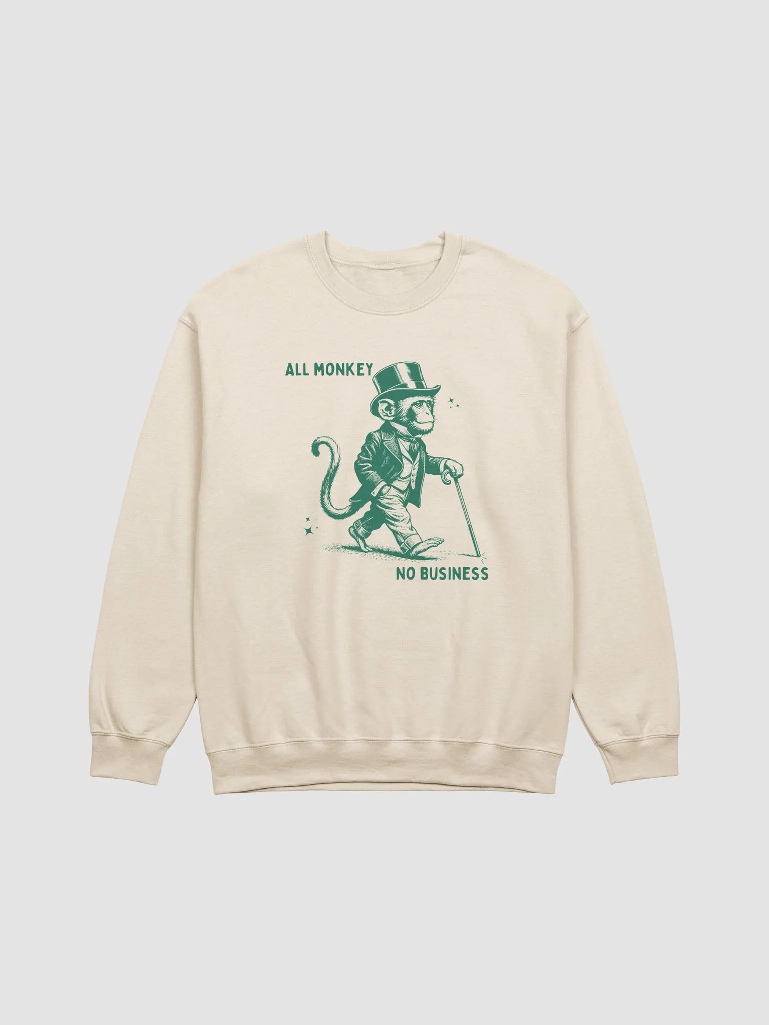All monkey no business Crewneck product image (1)