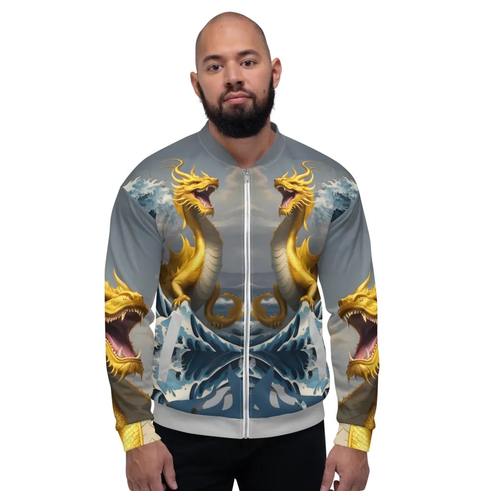 Dragon and the Wave/All-Over Print Bomber Jacket by Sublicolor product image (3)