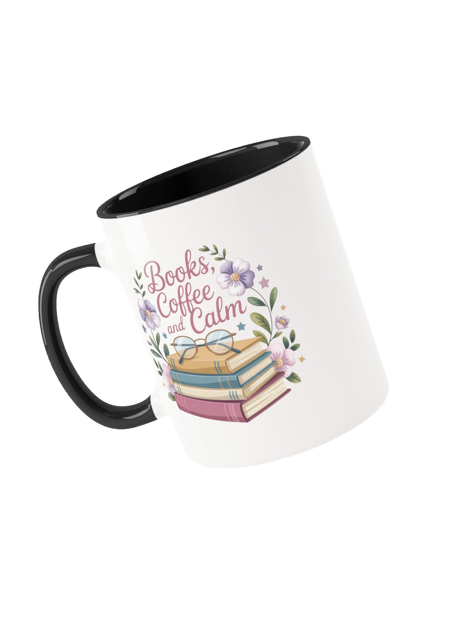 Books Coffee and Calm Coffee Mug- with Color Inside product image (3)