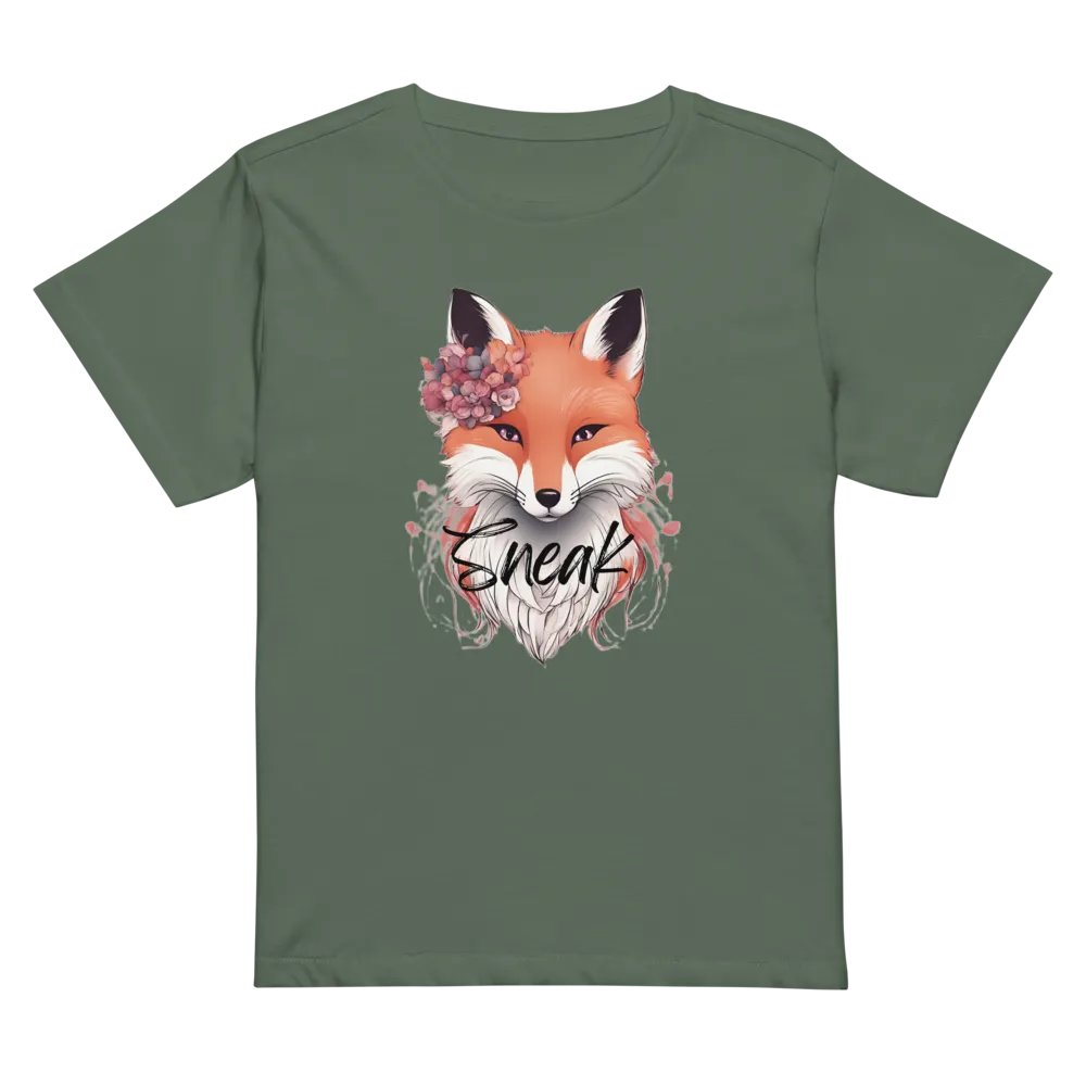 Flower Fox Sneak High-Waisted T-Shirt product image (24)