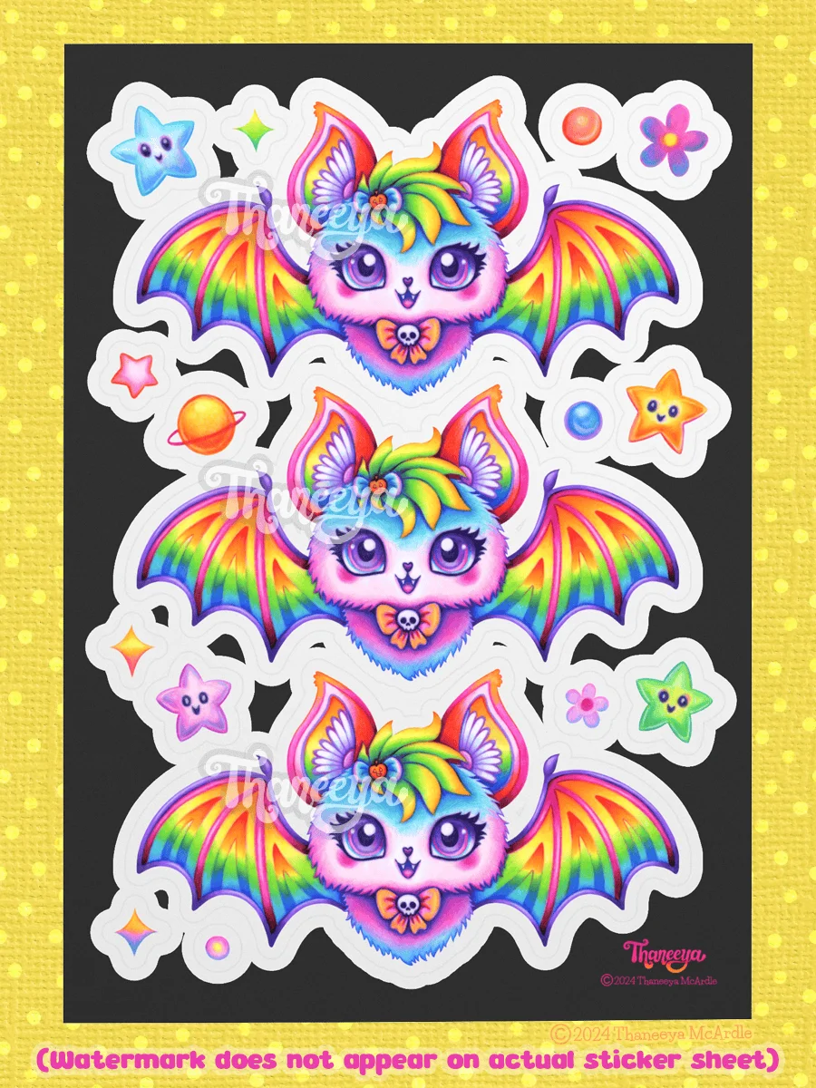 Rainbow Cat-Bat Sticker Sheet product image (2)