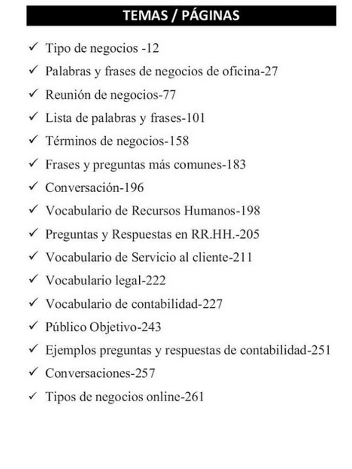 Negocios / Business / libro para aprender inglés con pronunicación / Vocabulario para empresarios product image (2)