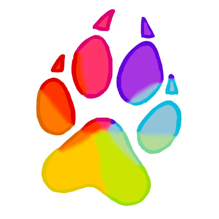 Rainbow Paw Sticker product image (1)