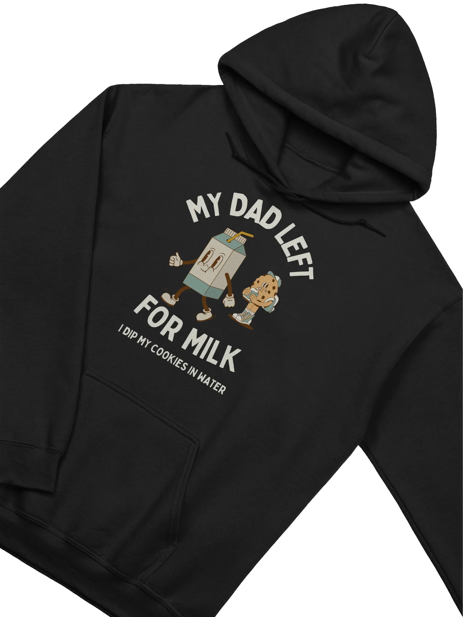 My Dad Left For Milk Hoodie - Dark Color product image (2)