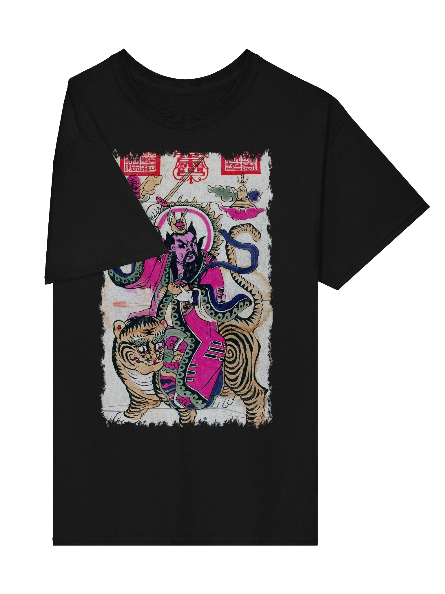 Chinese Warrior Riding a Tiger T-Shirt product image (4)